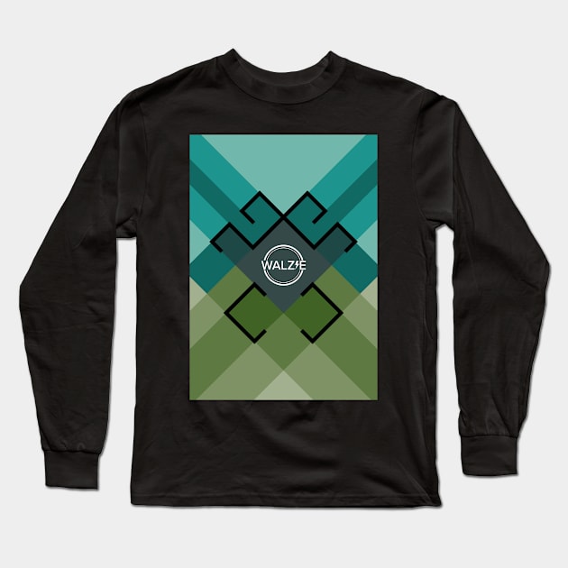 Colorful Runic Design Long Sleeve T-Shirt by Walzie